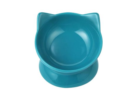 Park Life Designs Oscar Tilt Food Dish for Cats 5  Blue on Sale