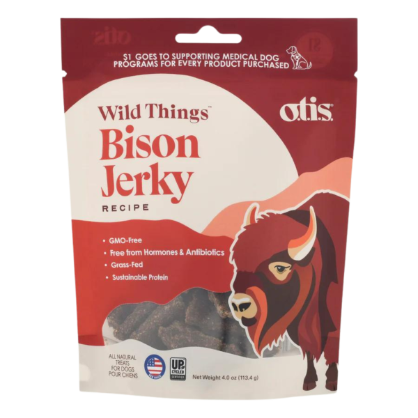 Otis Wild Things Bison Recipe Jerky Dog Treats 4 oz Online Hot Sale