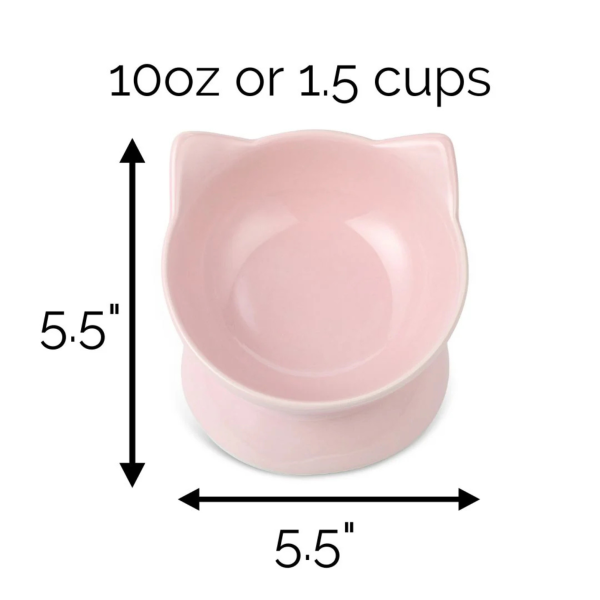 Park Life Designs Oscar Tilt Food Dish for Cats 5  Pink Fashion