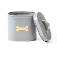 Park Life Designs Cheshire Oval Pet Treat Canister Grey Online now