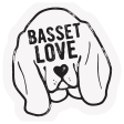 The Pet Foundry Basset Hound Love Vinyl Sticker Sale