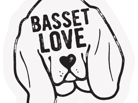 The Pet Foundry Basset Hound Love Vinyl Sticker Sale