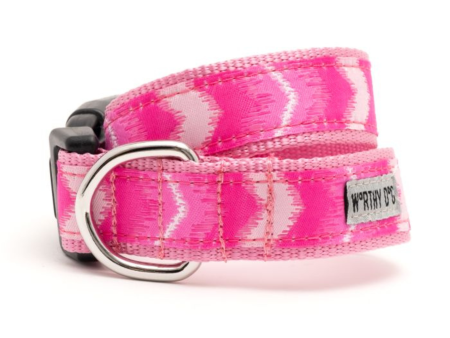 The Worthy Dog Ombre Dog Collar Pink on Sale