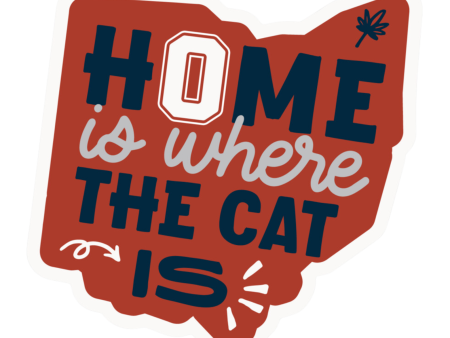 The Pet Foundry Home is Where the Cat is Vinyl Sticker Discount