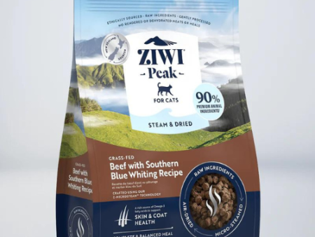 ZiwiPeak Beef with Southern Blue Whiting Recipe Steam & Dried Cat Food Discount