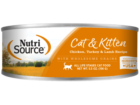 Nutrisource Chicken, Turkey, and Lamb Canned Cat Food 5.5 oz Discount