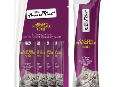 Fussie Cat Goat Milk Puree Cat Treats Chicken, 2 oz For Cheap