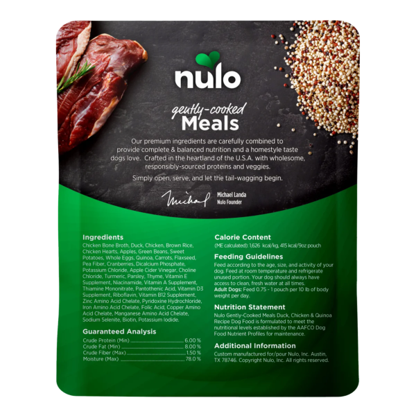 Nulo Freestyle Gently Cooked Meals Duck, Chicken & Quinoa Recipe 9 oz Sale