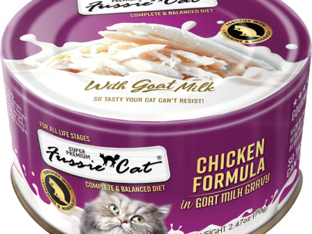 Fussie Cat Super Premium Chicken in Goats Milk Wet Cat Food, 2.47-oz Online now