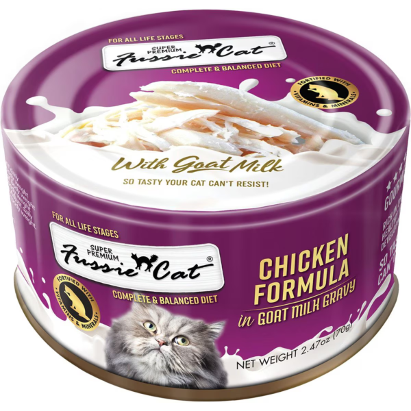 Fussie Cat Super Premium Chicken in Goats Milk Wet Cat Food, 2.47-oz Online now