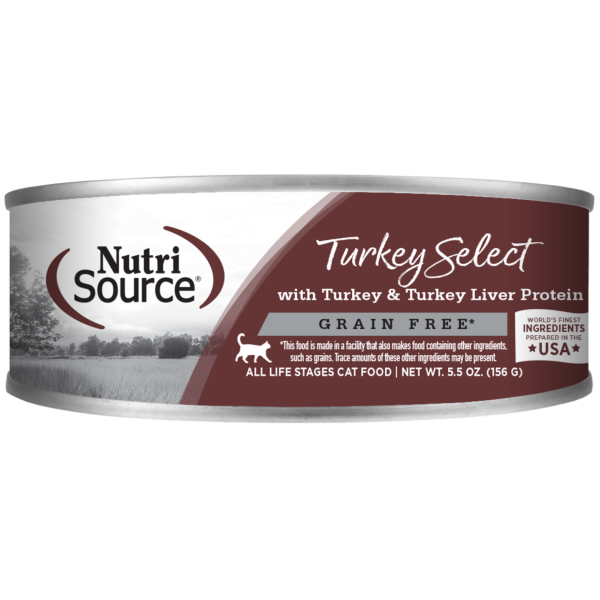 Nutrisource Turkey & Turkey Liver Select Grain-Free Canned Cat Food 5.5 oz For Cheap