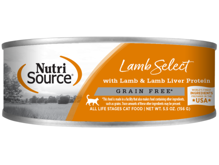 Nutrisource Lamb & Lamb Liver Select Grain-Free Canned Cat Food 5.5 oz Online