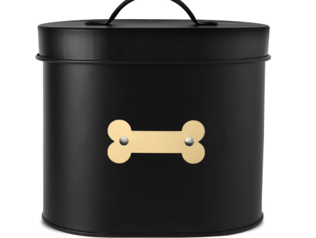 Park Life Designs Cheshire Oval Pet Treat Canister Black Cheap