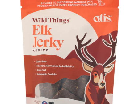 Otis Wild Things Elk Recipe Jerky Dog Treats 4 oz Online Sale