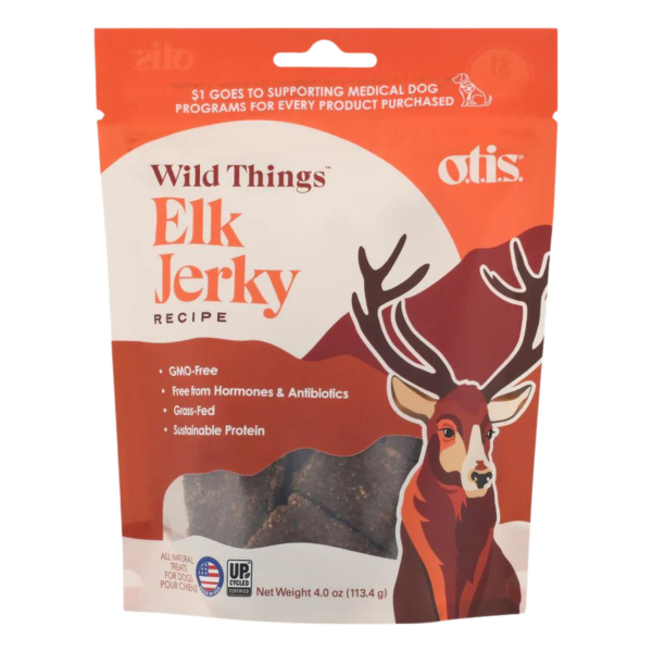 Otis Wild Things Elk Recipe Jerky Dog Treats 4 oz Online Sale