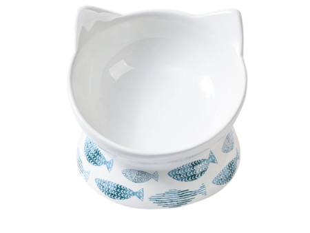 Park Life Designs Oscar Tilt Food Dish for Cats 5  Fish Cheap