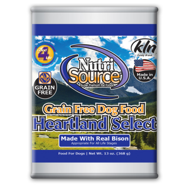 NutriSource Grain-Free Heartland Select Formula Canned Dog Food 13-oz Online