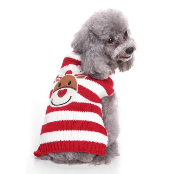 Cheerhunting Chrismoo - Red Christmas Reindeer Dog Sweater For Small & Medium Dogs Online now