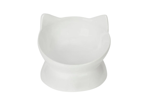 Park Life Designs Oscar Tilt Food Dish for Cats 5  White Online Hot Sale