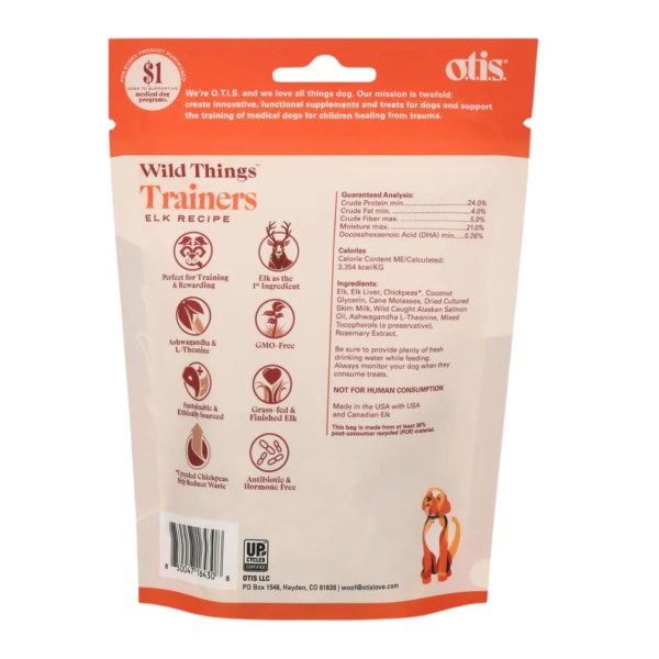 Otis Wild Things Elk Recipe Trainers Dog Treats 4 oz Online Sale