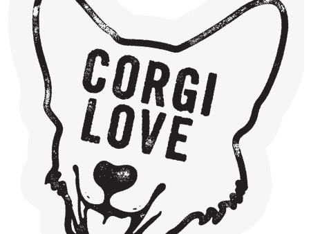 The Pet Foundry Corgi Love Vinyl Sticker For Sale