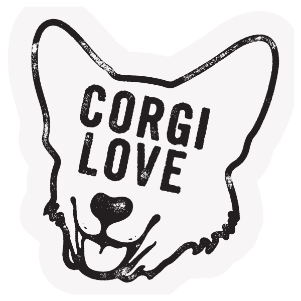 The Pet Foundry Corgi Love Vinyl Sticker For Sale