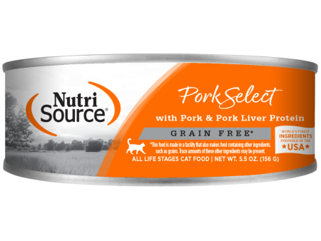 Nutrisource Pork & Pork Liver Select Grain-Free Canned Cat Food 5.5 oz For Discount