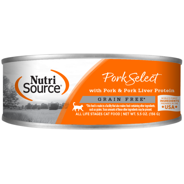 Nutrisource Pork & Pork Liver Select Grain-Free Canned Cat Food 5.5 oz For Discount