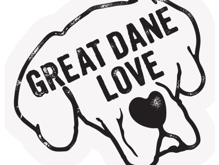 The Pet Foundry Great Dane Love Vinyl Sticker Online Hot Sale