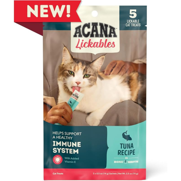 Acana Lickables Healthy Immune System Tuna Recipe Cat Treats, 2.5 oz, 5 count Online