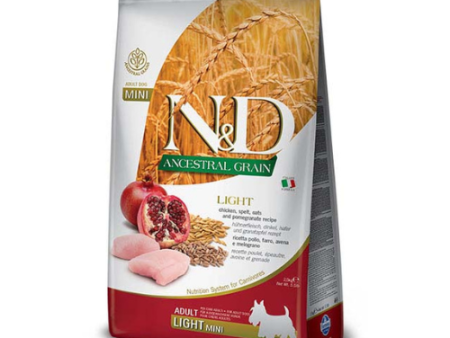 Farmina N&D Ancestral Grain Chicken & Pomegranate Light Mini Adult Dog Food Discount