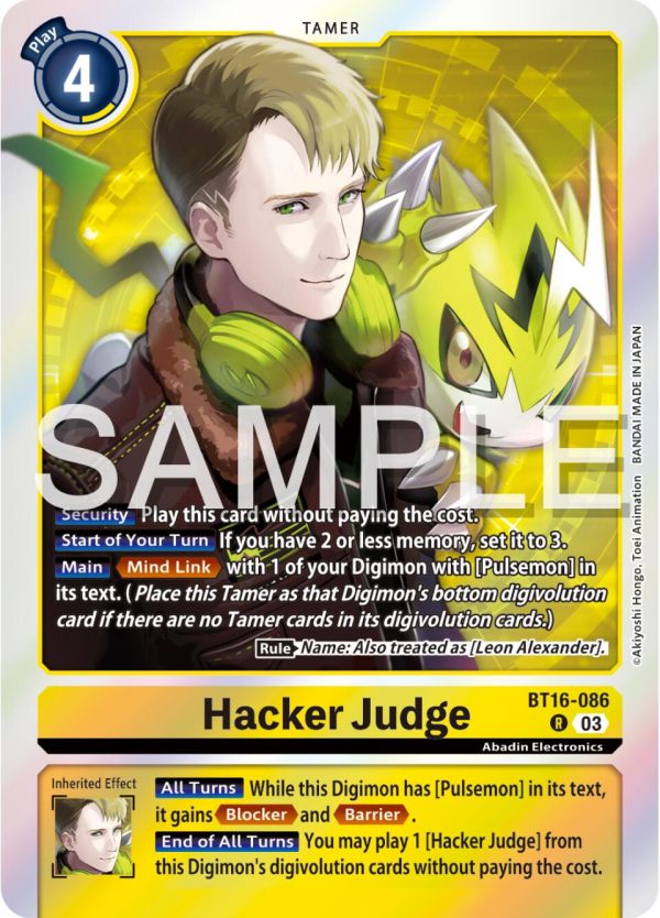 Hacker Judge [BT16-086] [Beginning Observer] Hot on Sale