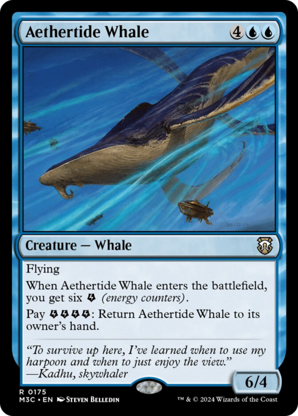 Aethertide Whale (Ripple Foil) [Modern Horizons 3 Commander] For Cheap