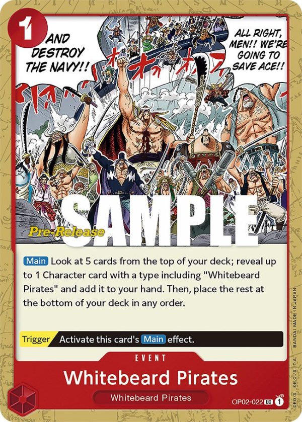 Whitebeard Pirates [Paramount War Pre-Release Cards] on Sale