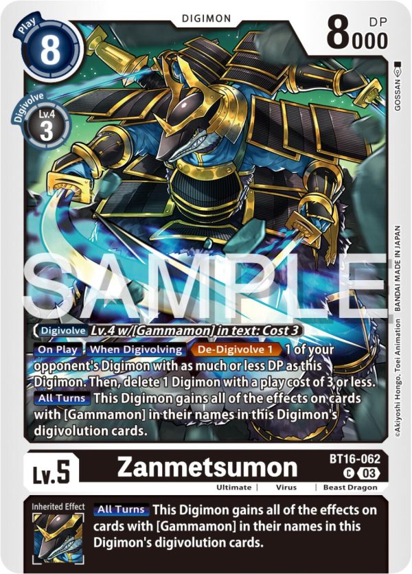 Zanmetsumon [BT16-062] [Beginning Observer] on Sale