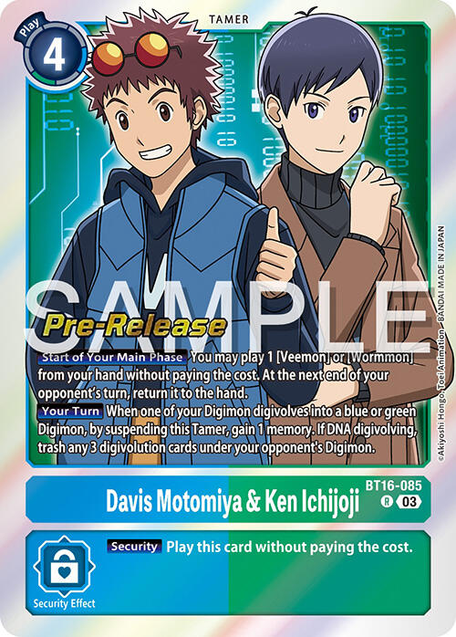 Davis Motomiya & Ken Ichijoji [BT16-085] [Beginning Observer Pre-Release Promos] For Cheap