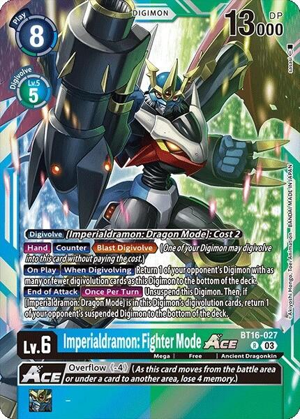 Imperialdramon: Fighter Mode Ace [BT16-027] [Beginning Observer] Hot on Sale