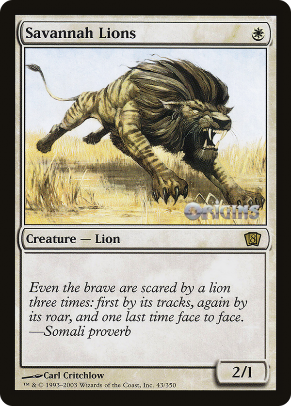 Savannah Lions (Origins 2003) [Oversize Cards] Cheap