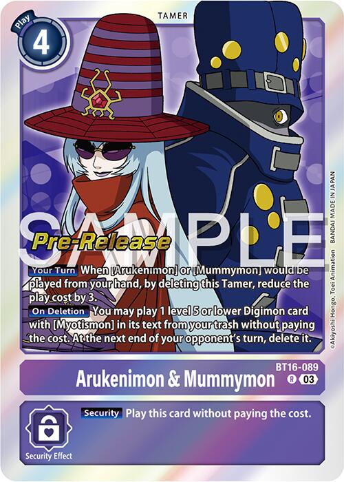 Arukenimon & Mummymon [BT16-089] [Beginning Observer Pre-Release Promos] Online Hot Sale