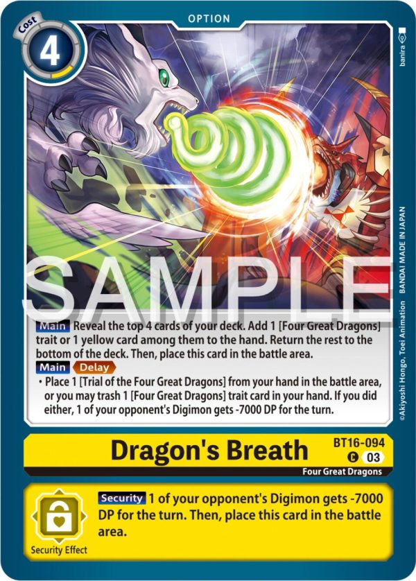 Dragon s Breath [BT16-094] [Beginning Observer] Online now