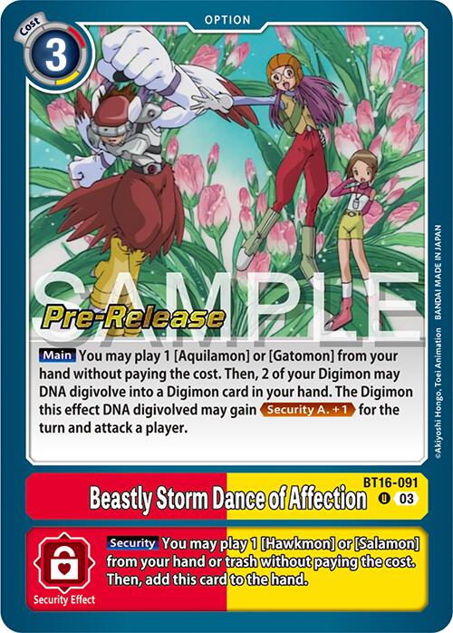 Beastly Storm Dance of Affection [BT16-091] [Beginning Observer Pre-Release Promos] Online Sale