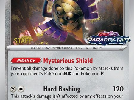 Aegislash (060) (Staff Prerelease Promo) [Scarlet & Violet: Black Star Promos] For Discount