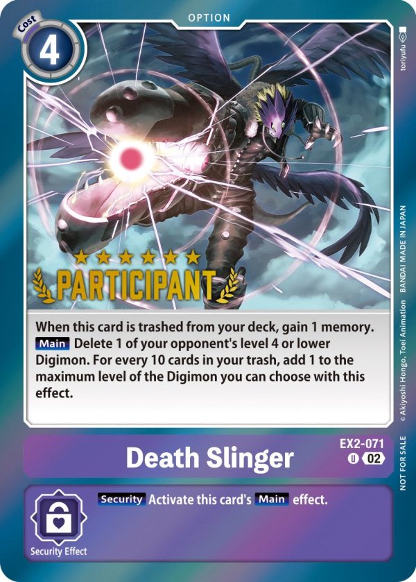 Death Slinger [EX2-071] (Digimon 3-On-3 November 2023 Participation) [Digital Hazard] Cheap