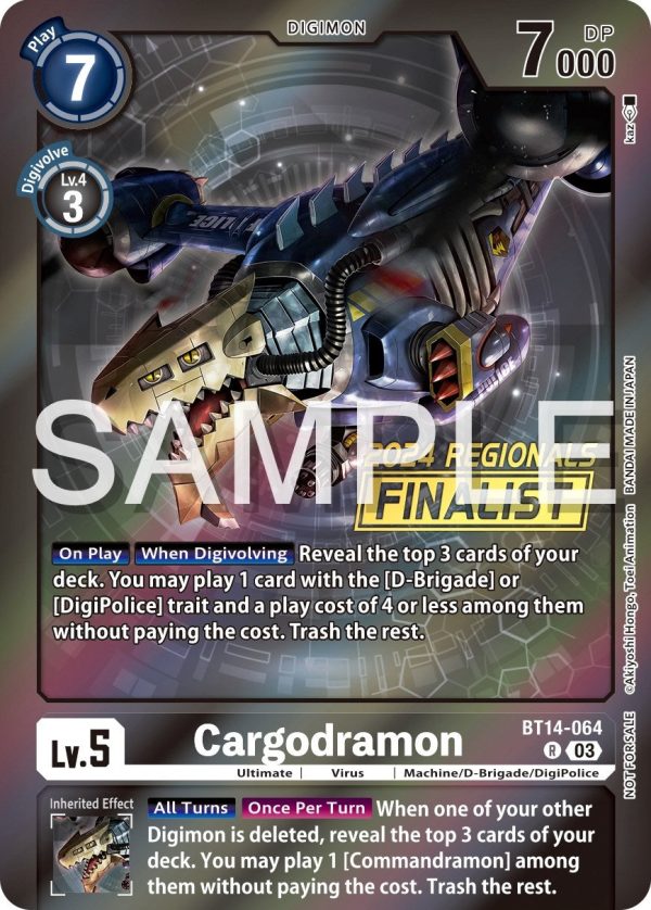 Cargodramon [BT14-064] (2024 Regionals Finalist) [Blast Ace Promos] For Cheap