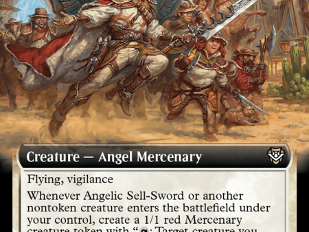 Angelic Sell-Sword (Extended Art) [Outlaws of Thunder Junction Commander] Sale