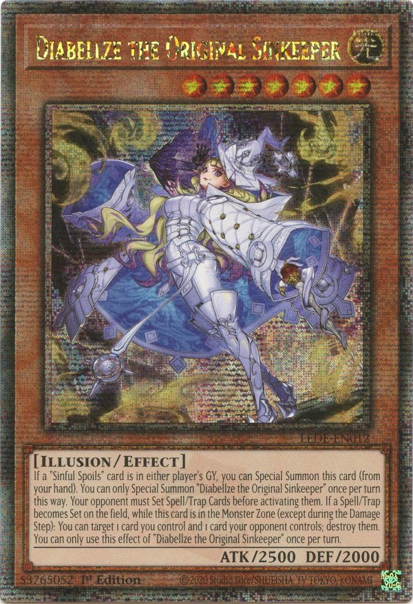 Diabellze the Original Sinkeeper [LEDE-EN012] Quarter Century Secret Rare on Sale