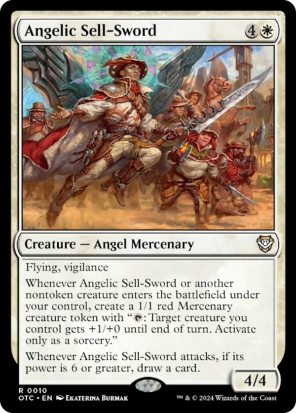 Angelic Sell-Sword [Outlaws of Thunder Junction Commander] For Discount