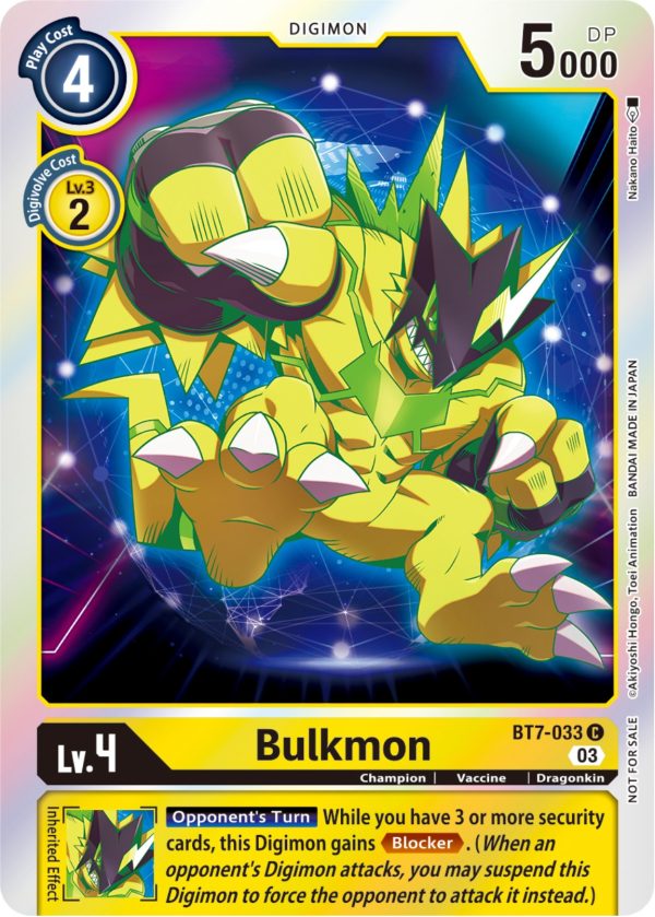 Bulkmon [BT7-033] (Official Tournament Pack Vol.11) [Next Adventure] Online Sale