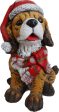 Alpine Corporation - Dog Statuary With Santa Hat And Red Scarf W 3 Led Cheap