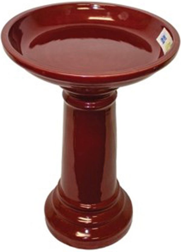 World Source Partners - Sun Pottery Ceramic Bird Bath Boxed Online Sale